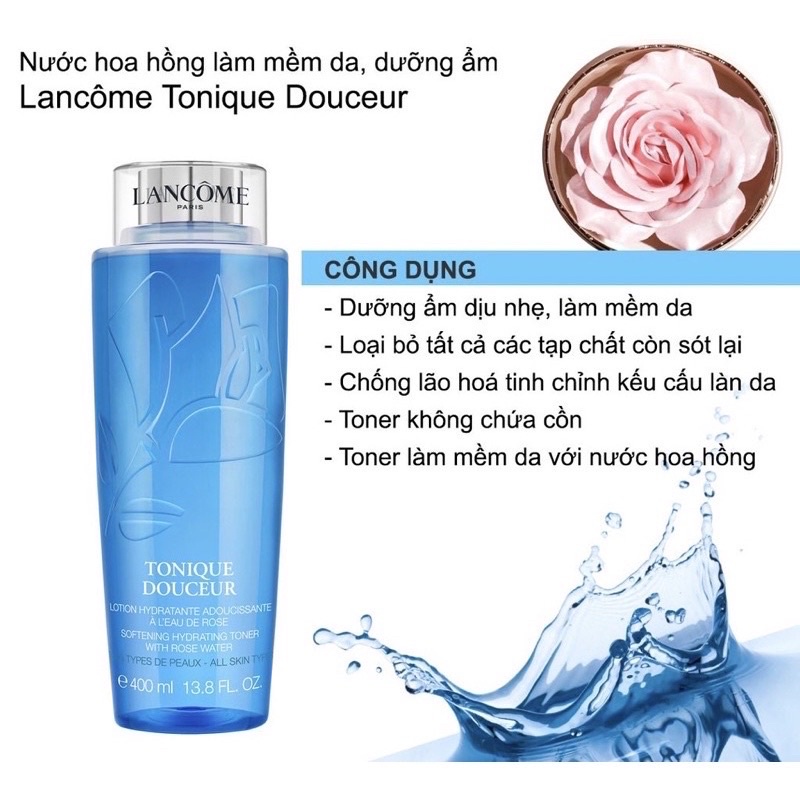 Nước hoa hồng Lancome Toniique Doucer 400ml- chính hãng Pháp