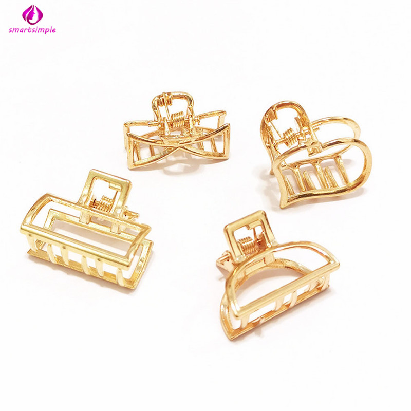 Kẹp tóc hợp kim hình trái tim đơn giản cho nữ