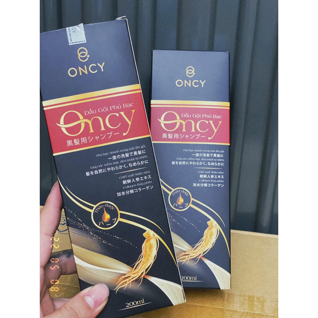 Dầu Gội Phủ Bạc Oncy Black Hair 200ml
