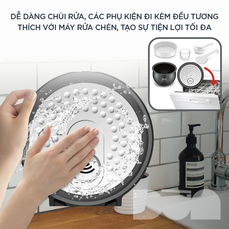 Nồi cơm điện cao tần Tefal  RK808168 dung tích 1.5l - Thương hiệu Pháp