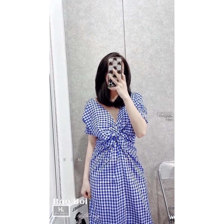 Đầm sơ mi thô sần sát nách dáng suông dài kèm dây cột eo  !