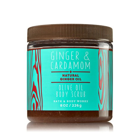 Sữa tắm tẩy tế bào chết Bath &amp; Body Works GINGER &amp; CARDAMOM Olive Oil Body Scrub 226g (Mỹ)