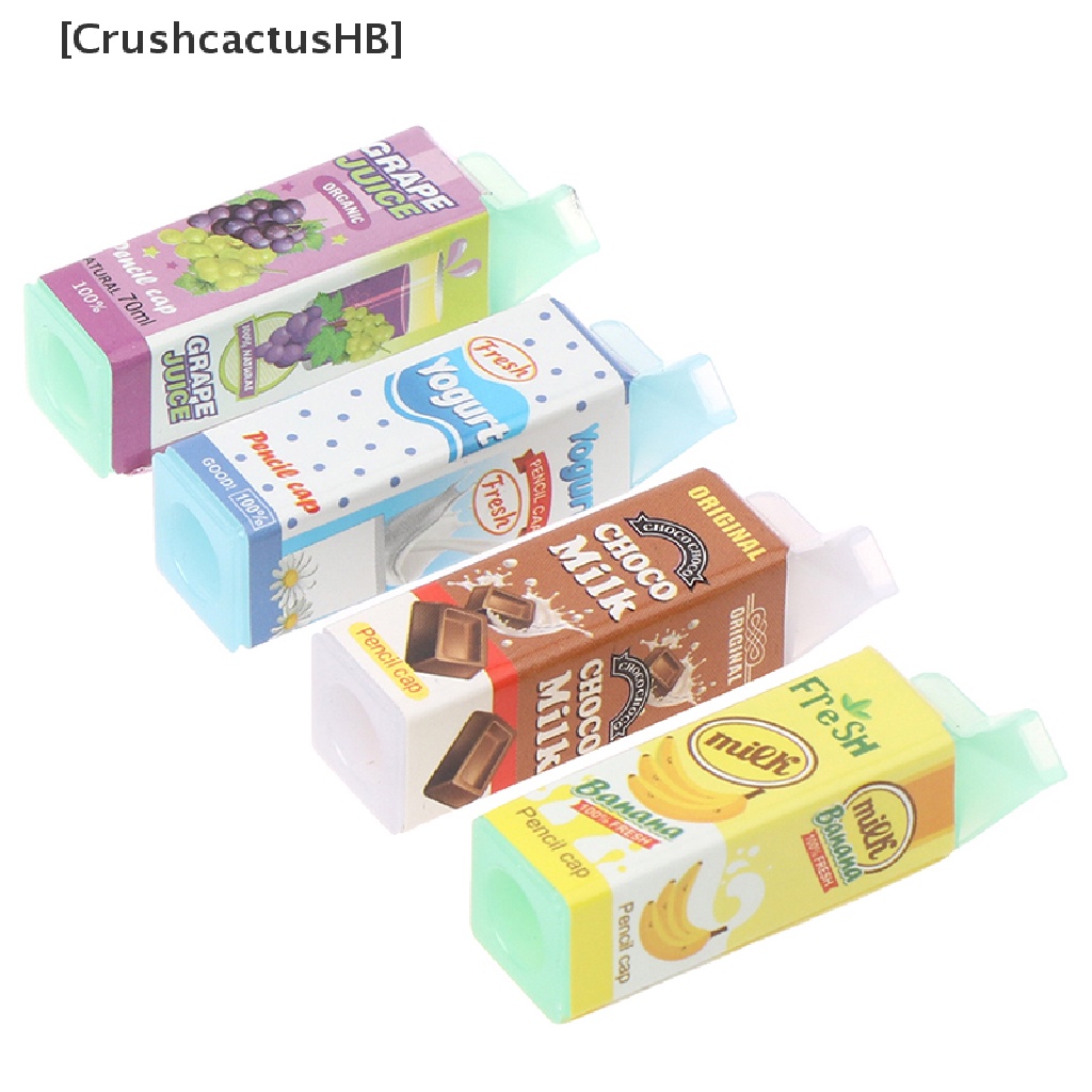 [CrushcactusHB] 4 Pcs/Set Doll house Mini Stereoscopic Boxed Fruit Milk Miniature Model Props Hot Sell