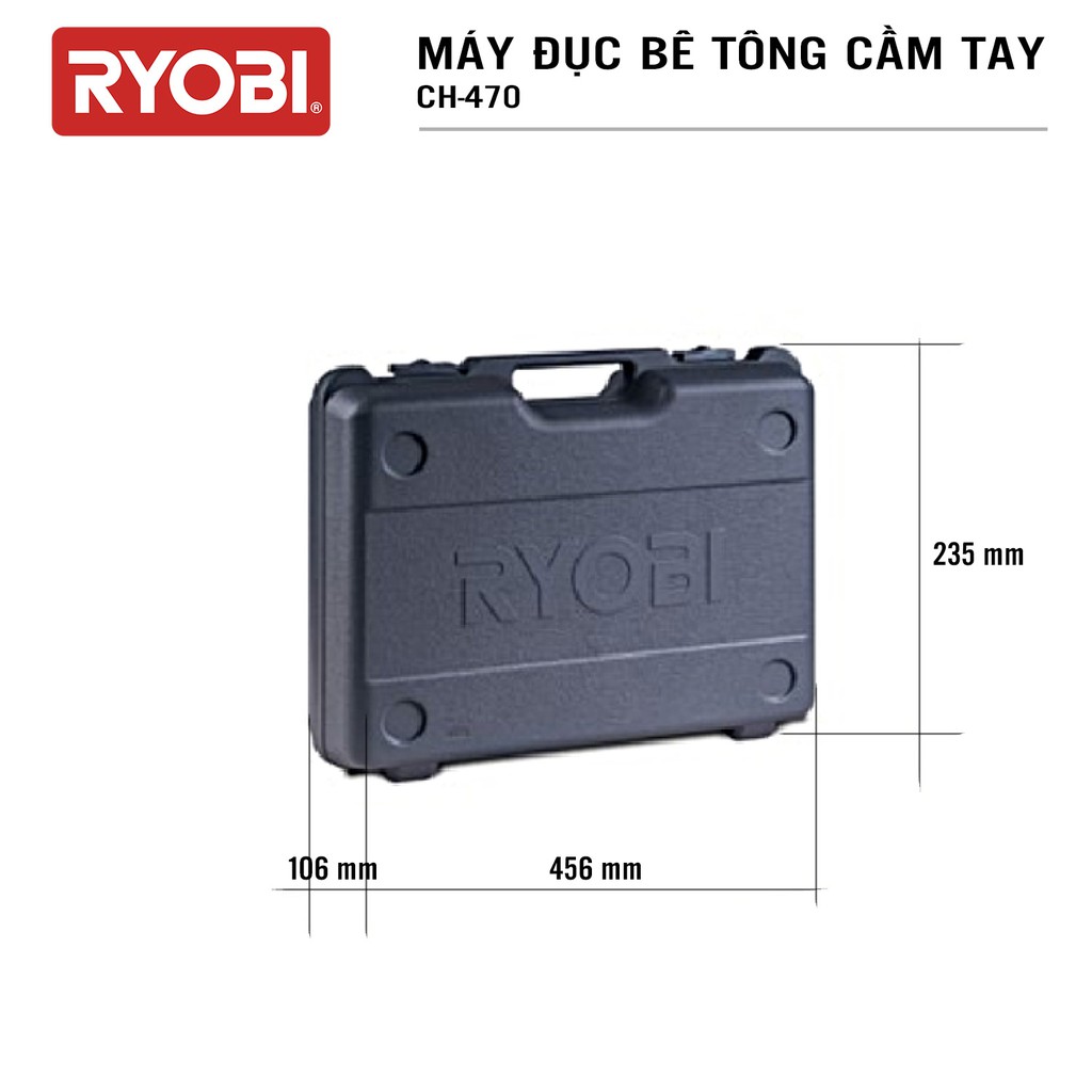 Máy đục bê tông cầm tay RYOBI (KYOCERA) 1050W - CH-470