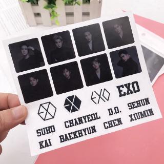 Miếng dán trang trí hình thành viên nhóm nhạc EXO