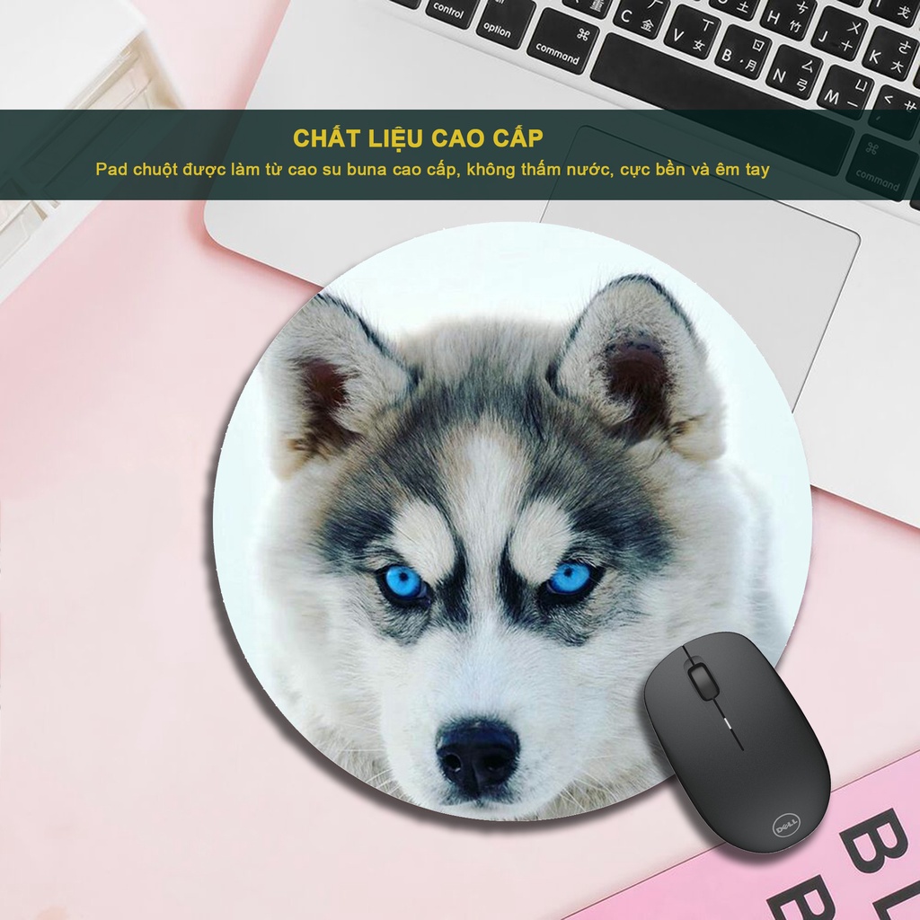 Lót chuột, bàn di chuột hình tròn 20x20 cm chống trượt, chống thấm nước
