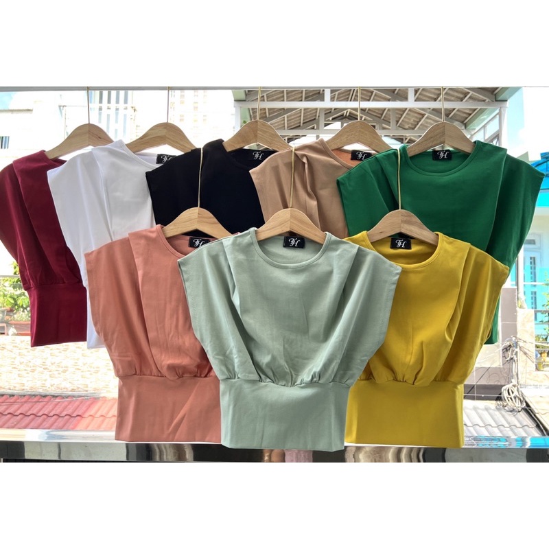Áo thun bo eo chất co giãn phom xinh