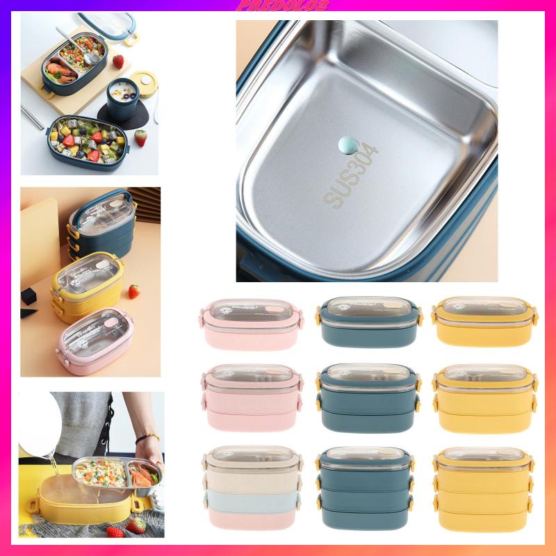 Bento Box Leakproof BPA Free Stainless Steel Thermal Lunch Box Picnic Travel