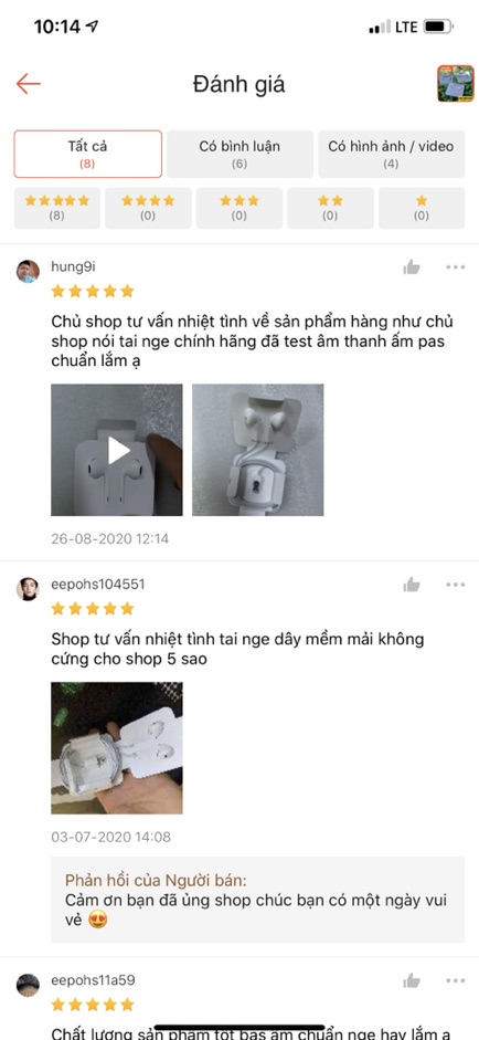 Tai Nghe Iphone ⚡️ FREE SHIP ⚡️ Tai Nghe iphone XSM ZIn Máy- Đàm Thoại 2 Chiều Tăng Giảm Âm Lương