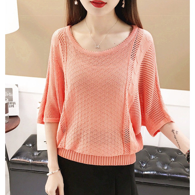 Áo len lưới cánh rơi nữ Haint Boutique Al32