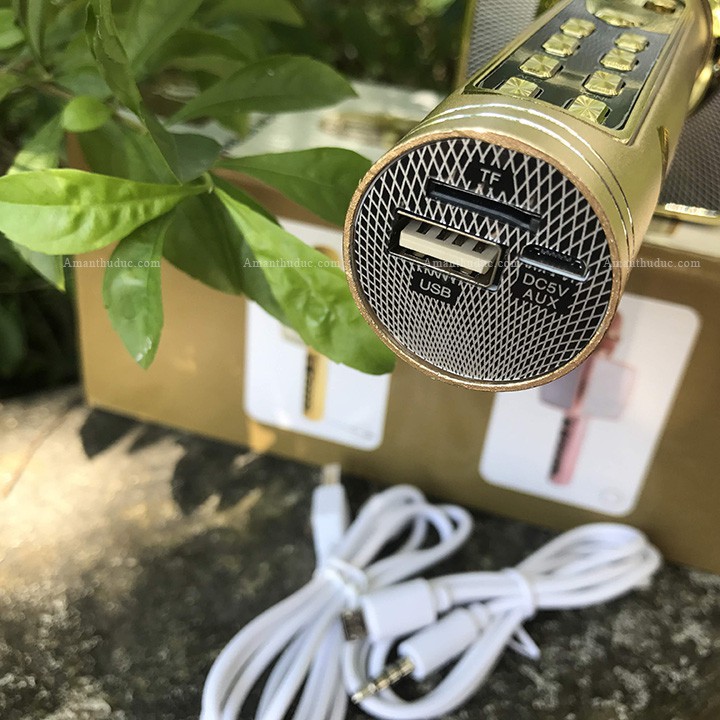 Micro Karaoke Bluetooth không dây YS91 🔥 FREESHIP 🔥 hỗ trợ thẻ nhớ, usb, ghi âm, chỉnh giọng bass chuẩn - BH 6 tháng