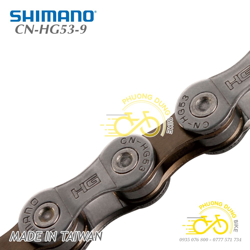 Xích sên xe đạp SHIMANO CN HG53 9 Speed - Hàng chính Hãng