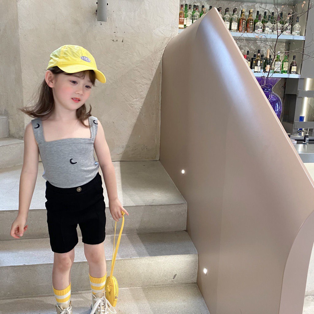 Áo Hai Dây Kiểu Hàn Quốc Thời Trang Mùa Hè Dễ Thương Cho Bé Gái