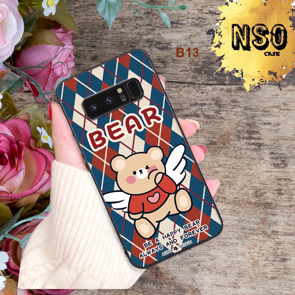 Ốp Samsung Note 8 In hình Gấu Siêu Cute