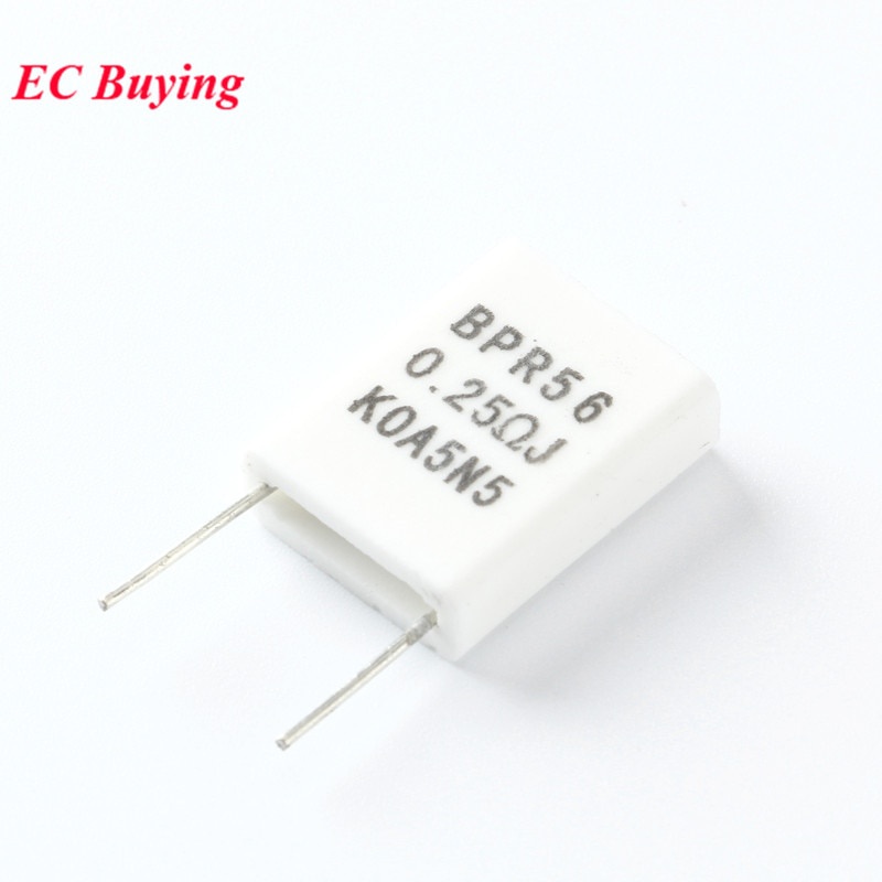 Set 10 điện trở gốm Bpr56 5w 0.1 0.15 0.22 0.25 0.33 0.5 Ohm Bpr56 0.1r 0.15r 0.22r 0.25r 0.33r 0.5r