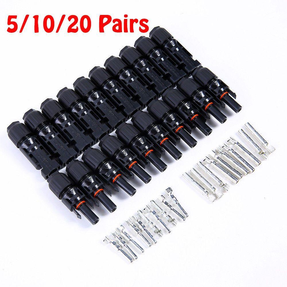 5 / 10 / 20 Cặp Đầu Nối Dây Cáp PV Mới