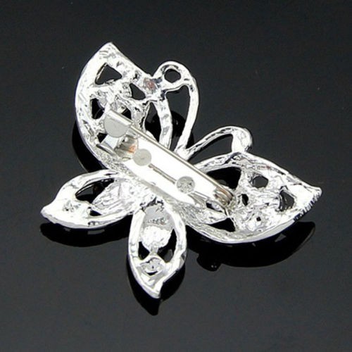 Pin cài áo hình bướm đính đá nhân tạo thời trang