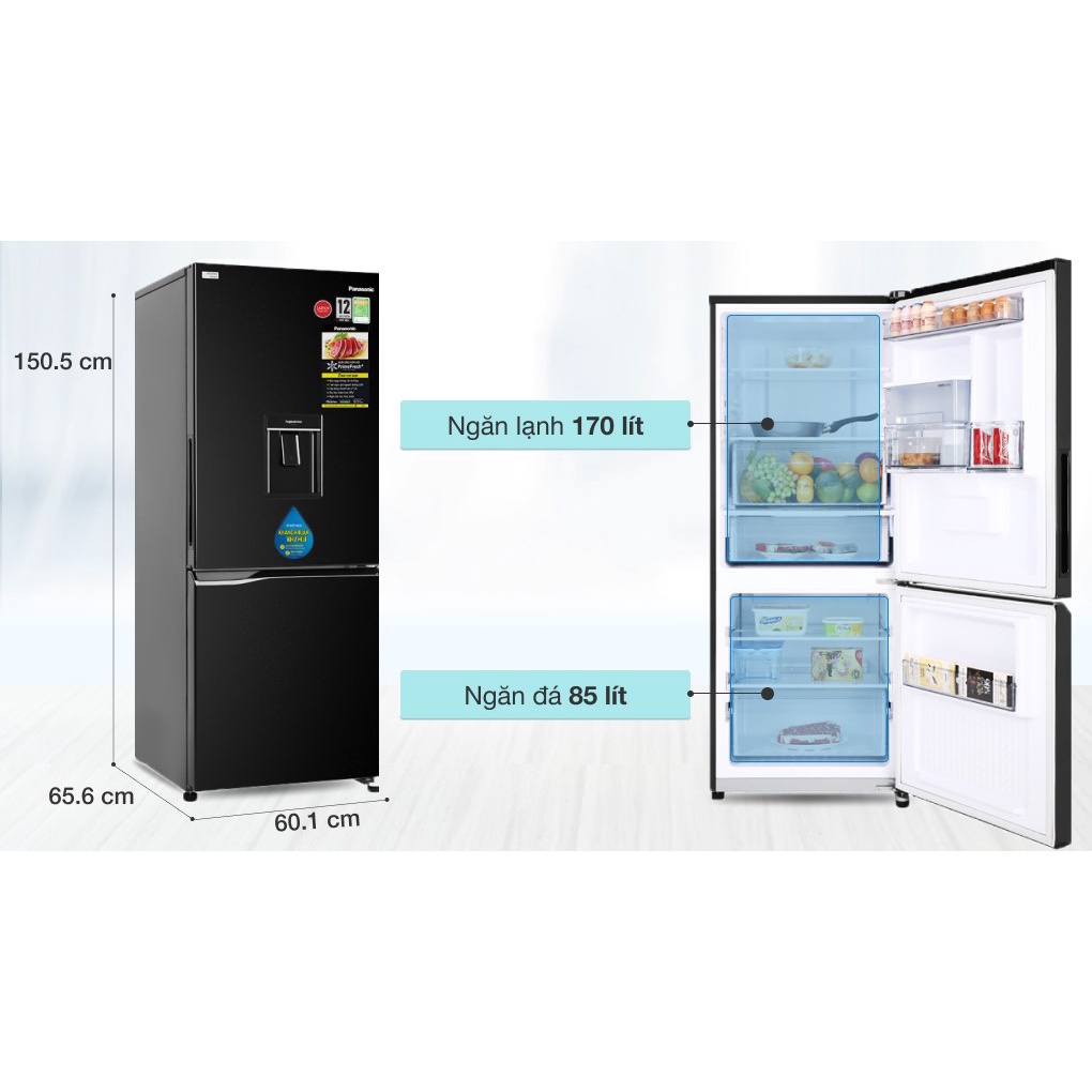 Tủ lạnh Panasonic Inverter 255 lít NR-BV280WKVN 2020-dienmaytonkho