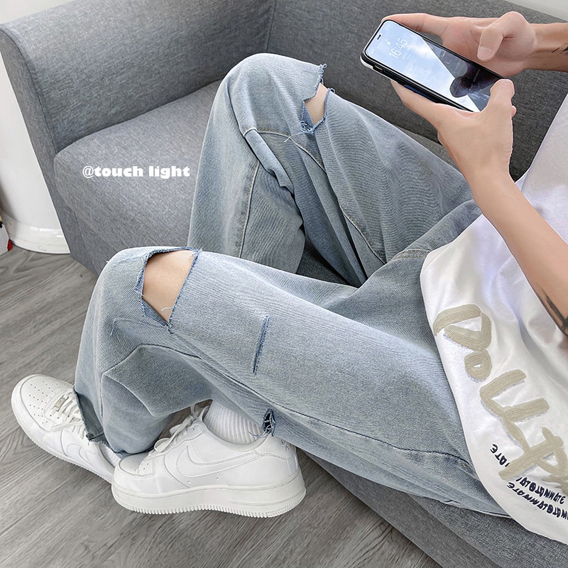 Quần baggy jean rách nam nữ mới k788 2 2021 Pon.mens