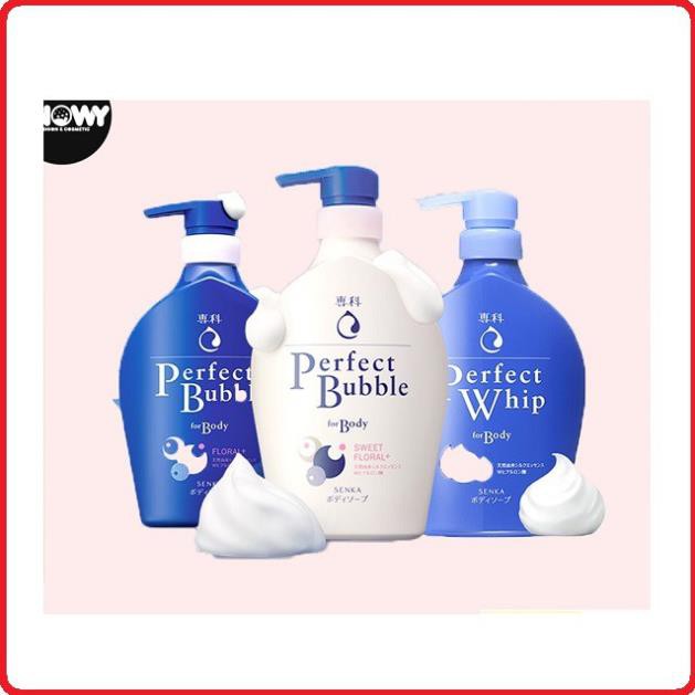 Sữa tắm dưỡng ẩm hương hoa dịu ngọt SENKA Perfect Bubble for Body Sweet Floral 500ml