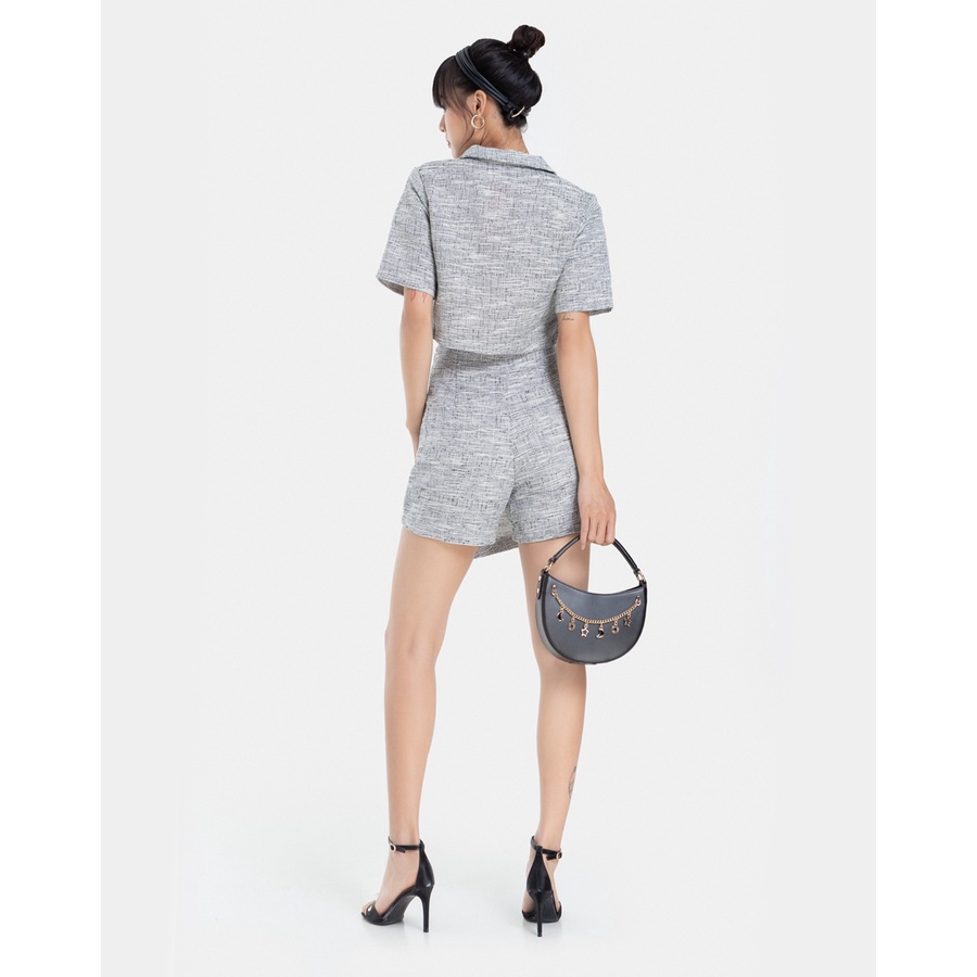 Quần Váy Tweed Thời Trang JUNO Kiểu Dáng Đắp Chéo JNQSH001