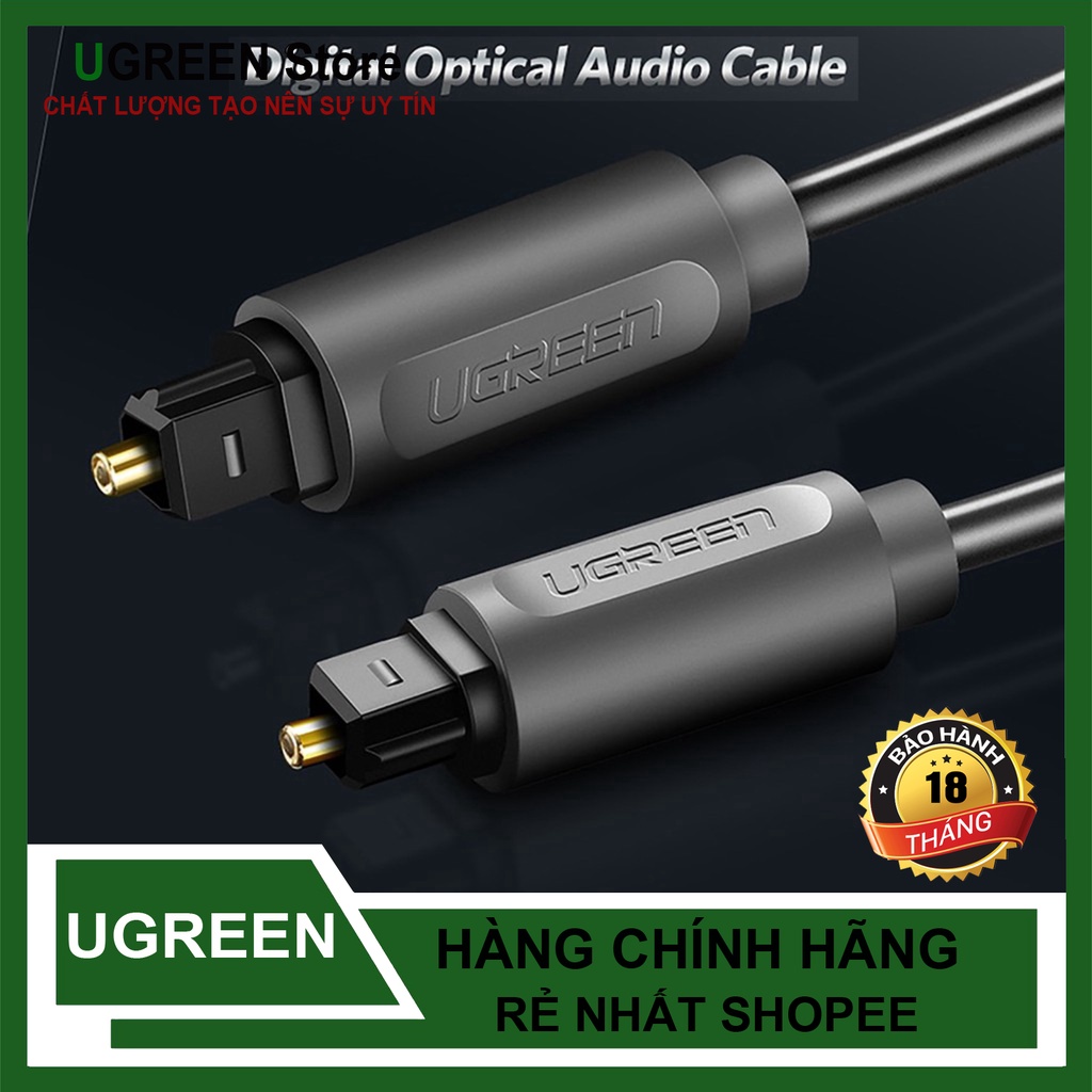Cáp Âm Thanh Sợi Quang Optical UGREEN AV122 dài 1m-3m âm thanh vòm chính hãng