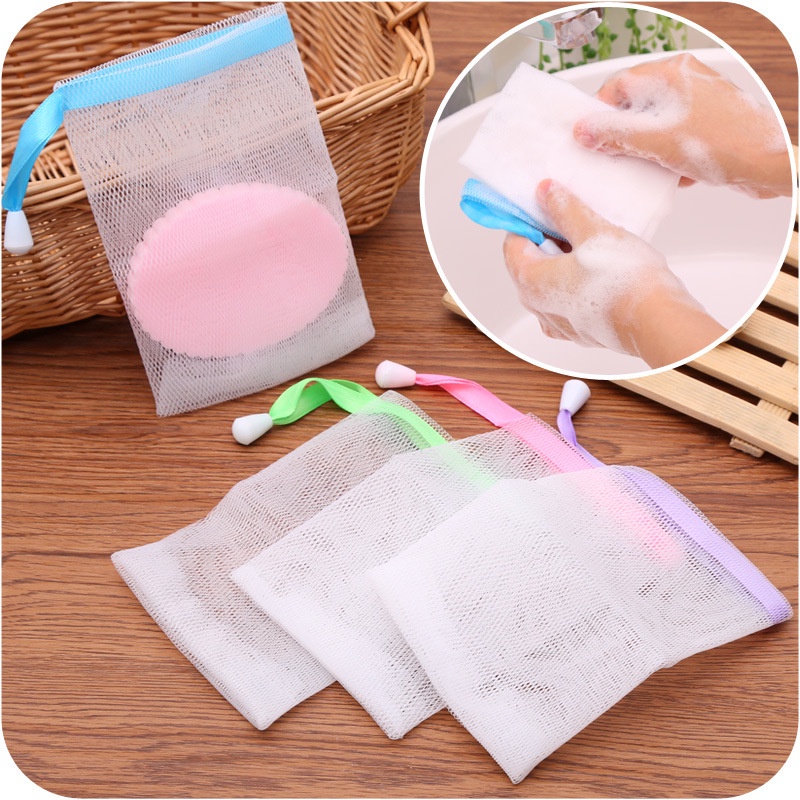 🍉Túi lưới tạo bọt xà bông - Túi đựng xà bông tắm tạo bọt có móc treo DUASHOP