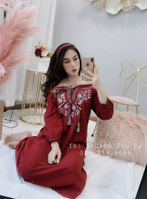 ĐẦM SUÔNG THÊU THỔ CẨM 🍁
Nàng nào mê phong cách #