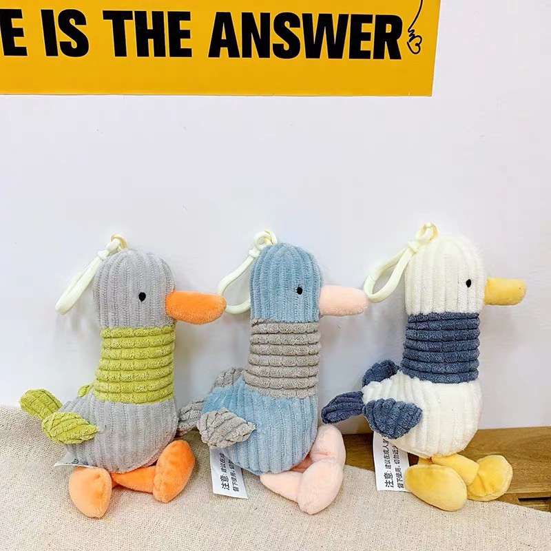 <24h delivery>W&G strange Ins creativity hang maiden super soft wool bag hang fashionable Cute Toy Pet Plush Duck Toy