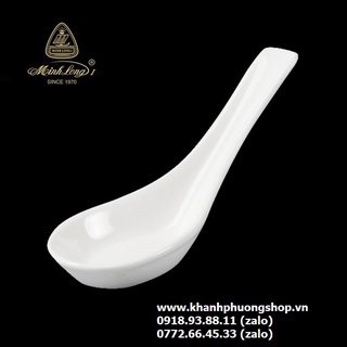 Muỗng sứ trắng Minh Long - muỗng sứ trắng