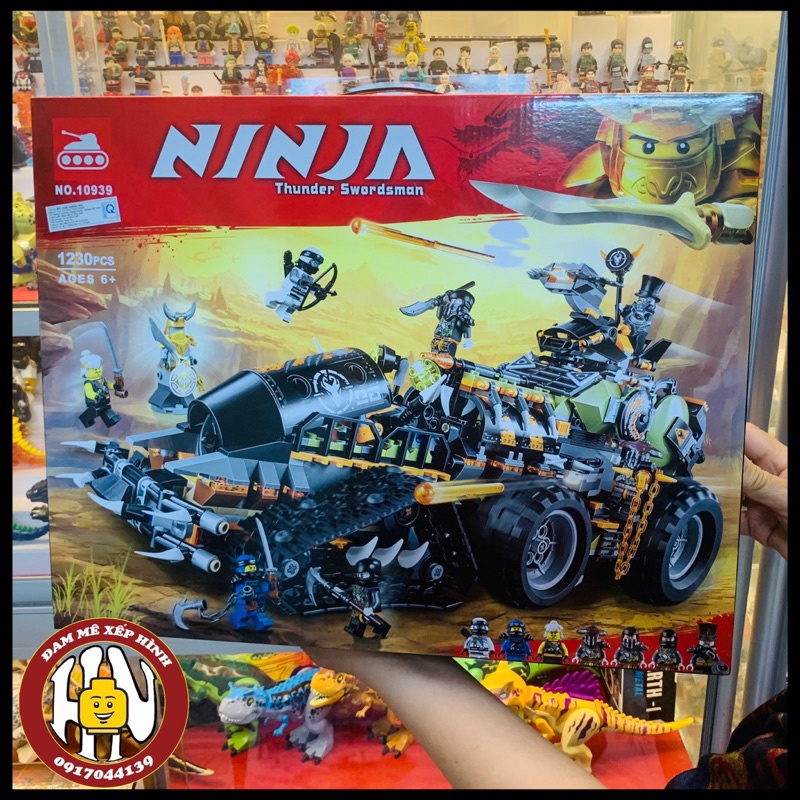 Đồ chơi xếp hình - Bela 10939 - Pháo đài di động Ninjago - Hàng siêu đẹp - Xe tank đen !