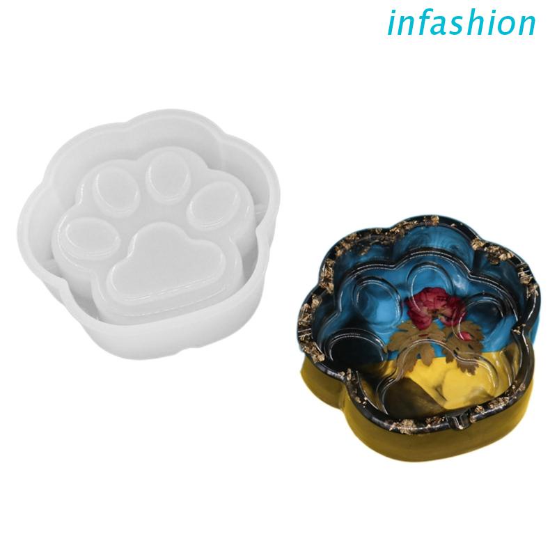 Khuôn Silicone Làm Trang Sức Hình Bàn Chân Mèo