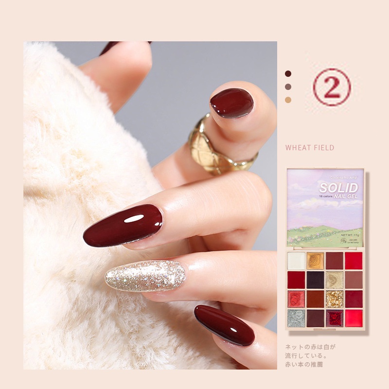 Bảng sơn móng tay 16 màu  Sơn Móng Tay 17Ml Sơn Móng Tay Không Thấm Nước Rách,Gel Đánh Bóng Bán Vĩnh Viễn Gel Sơn Móng