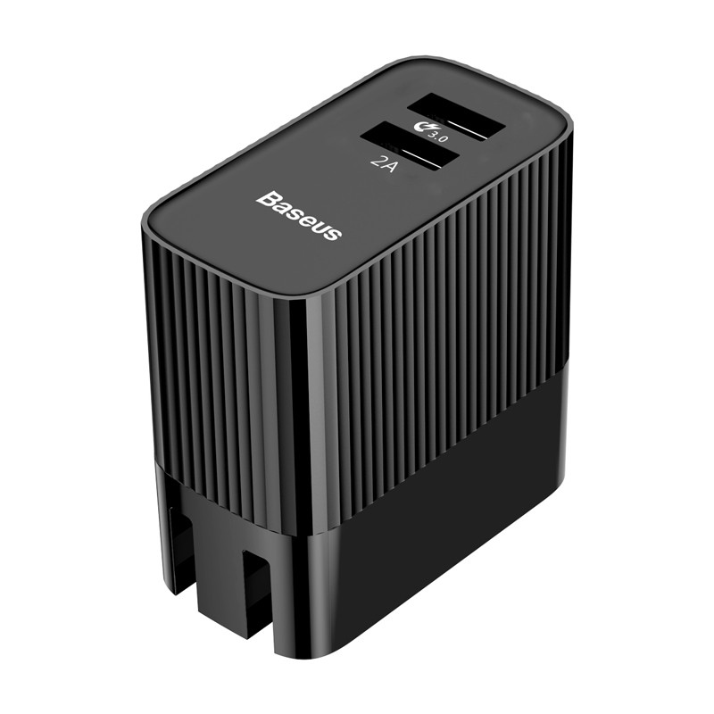 Củ Sạc Nhanh 2 cổng Baseus Transun Series Dual-U xoay 180 độ quick Charge 3.0 (3A) dành cho iPhone , SamSung , Xiaomi...