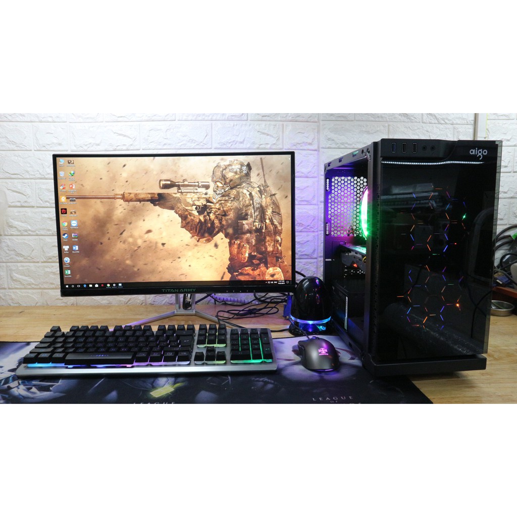 bộ máy tính cấu hình khủng chơi PUBG - GTA5,LOL,Fifa 4..Màn hình cong 24inch 144hz | BigBuy360 - bigbuy360.vn