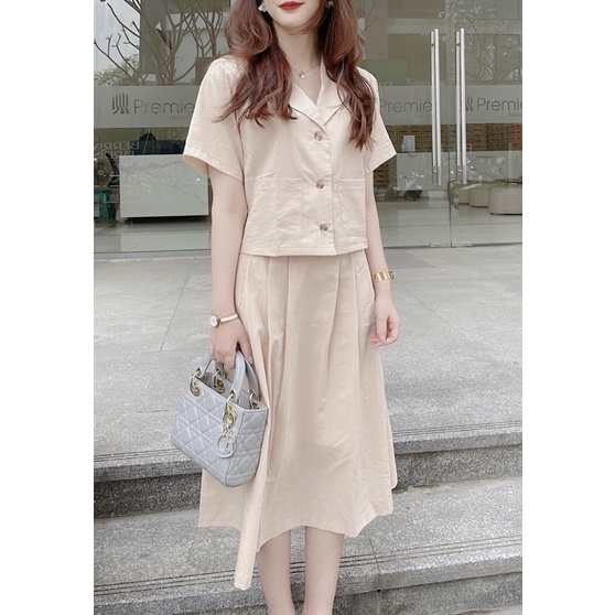 SET ÁO CHÂN VÁY MIDI ĐŨI SIÊU MÁT madeby Mullet