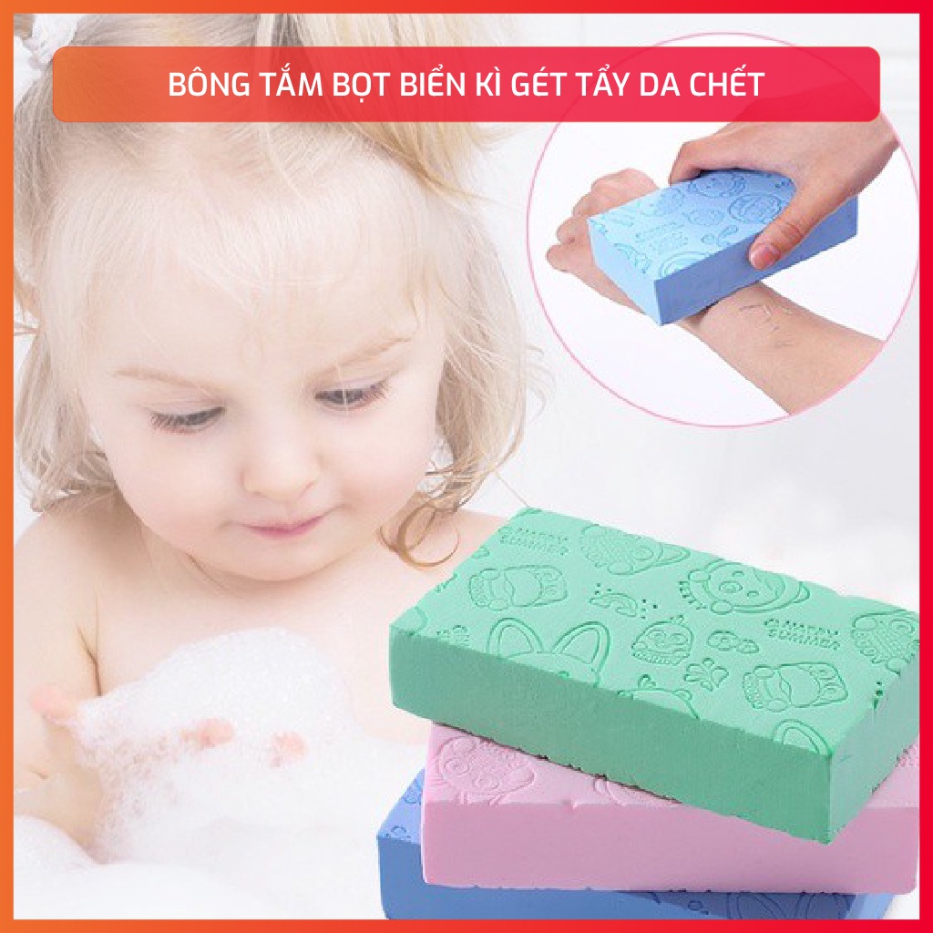 ⚡FREE SHIP⚡ Bông Tắm Bọt Biển Kì Gét Tẩy Da Chết Siêu Sạch Cho Body Mút Non Siêu Mềm Mại Tạo Bọt Nhiều Bảo Vệ Da