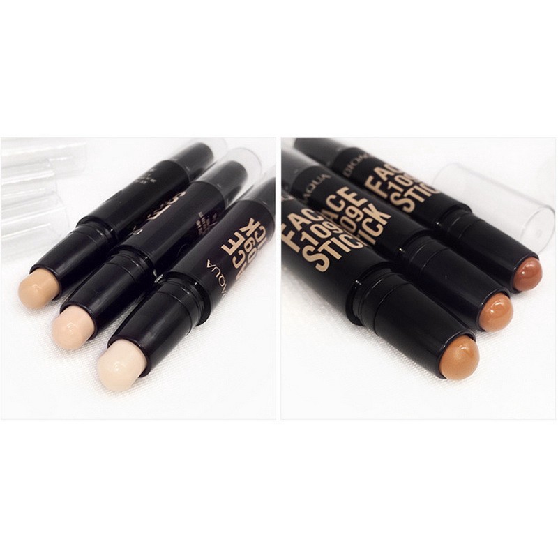 Thỏi phấn bắt sáng BIOAQUA hai đầu 3D ánh đồng kiêm che khuyết điểm và kem nền | BigBuy360 - bigbuy360.vn