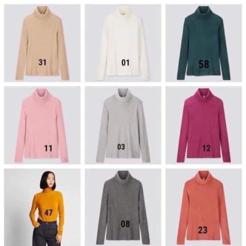 áo giữ nhiệt heattech nỉ tơ cao cổ Uniqlo (hàng store) ❕