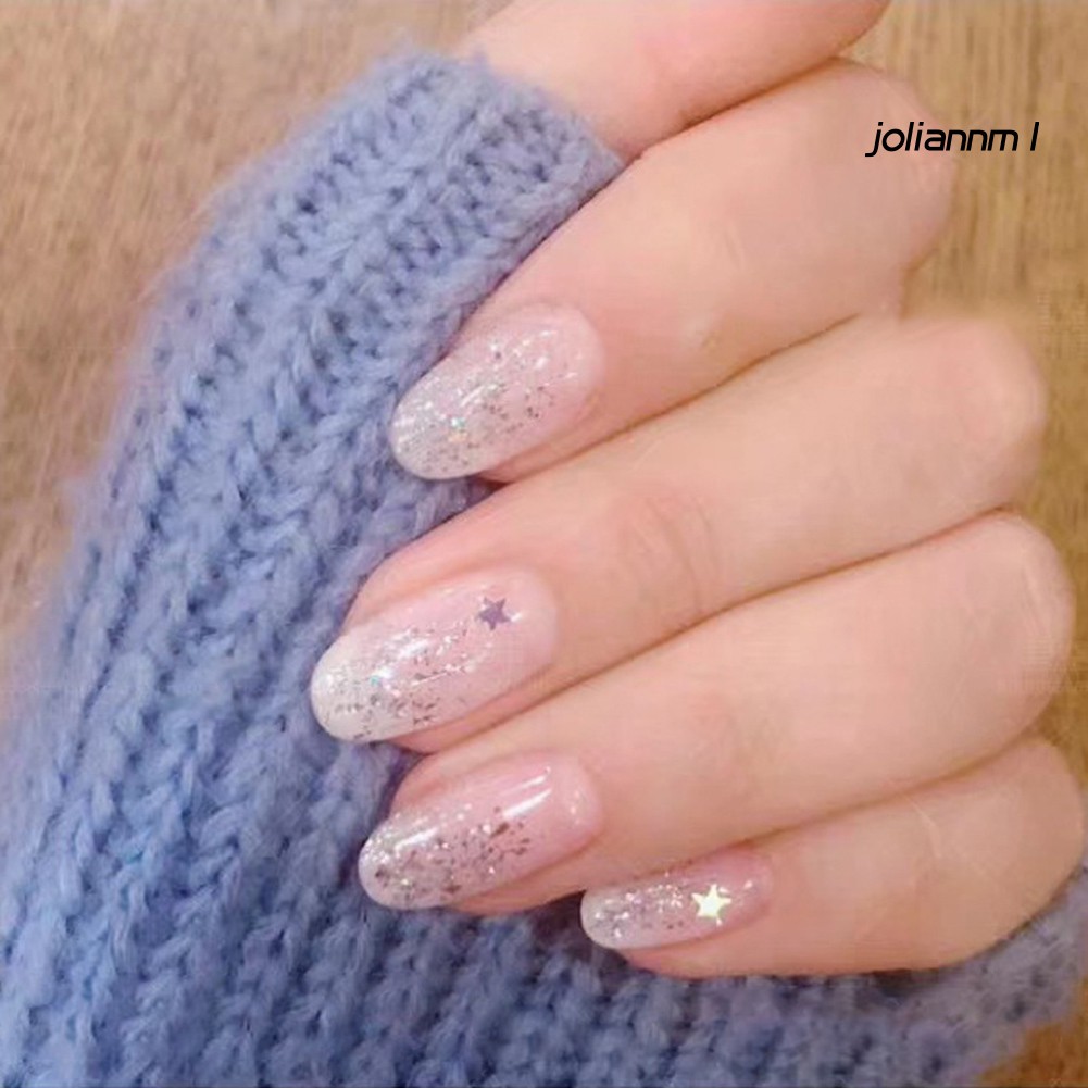 Phụ kiện kim sa hinh ngôi sao/ mặt trăng/ trái tim trang trí cho móng tay DIY