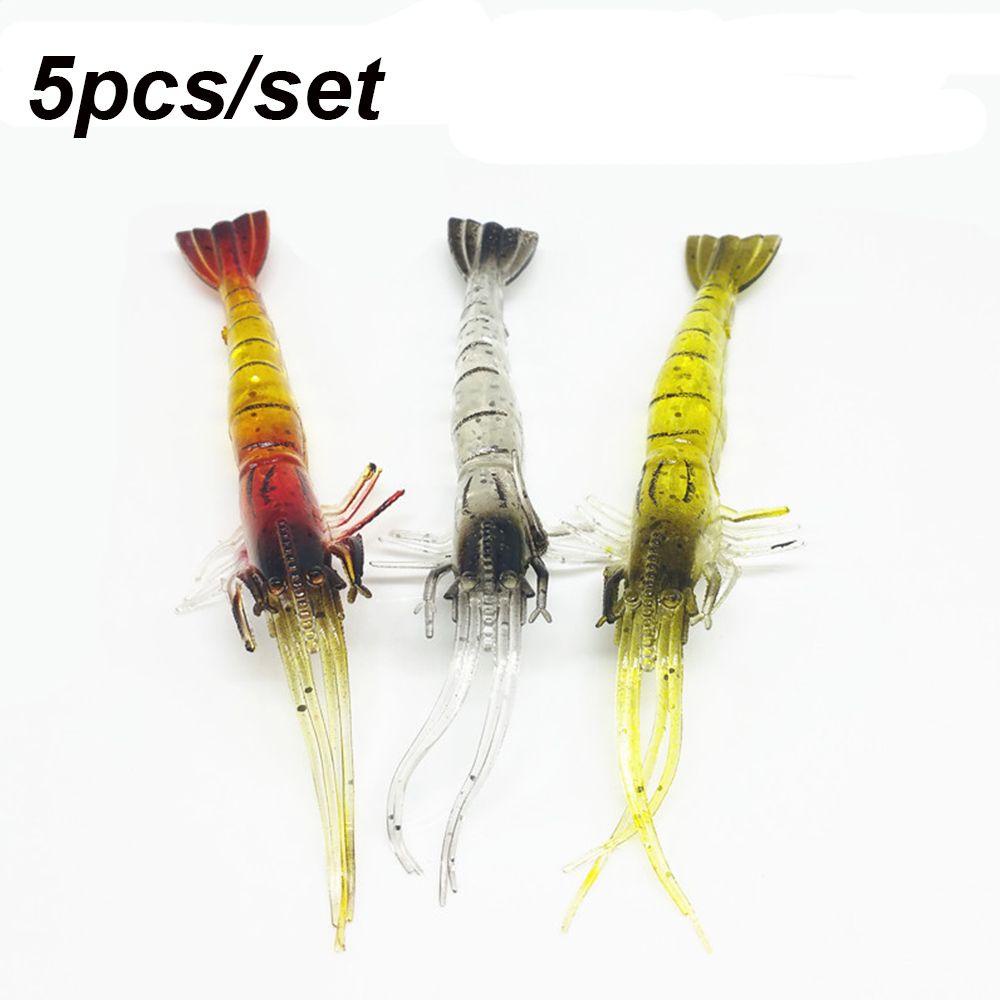 Bộ 5 Mồi Câu Cá Silicone Hình Giun Mềm