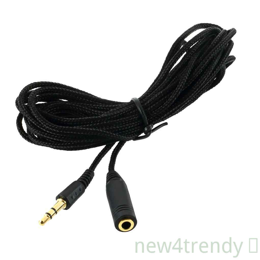 1.5m 3.5mm Audio Cable Unisex Cloth Lanyards Headphone Stereo Audio Extension Cable