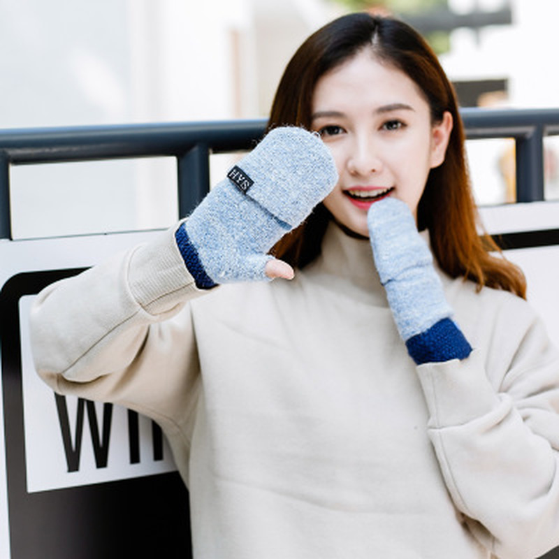 Găng tay len hở ngón nhiều màu sắc giữ ấm mùa đông thời trang cho nữ