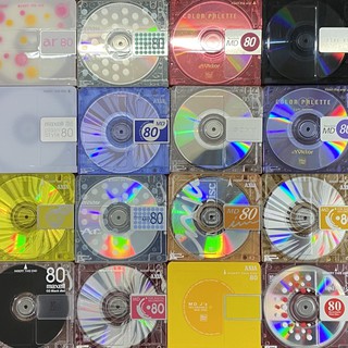 Bộ 10 đĩa md trắng _ mini disc _ minidisc.