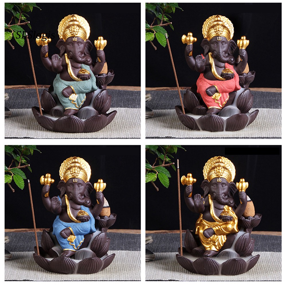 Giá Đỡ Trầm Hương Thiết Kế Hình Chú Voi Thần Thoại Ganesha Ấn Độ Độc Đáo