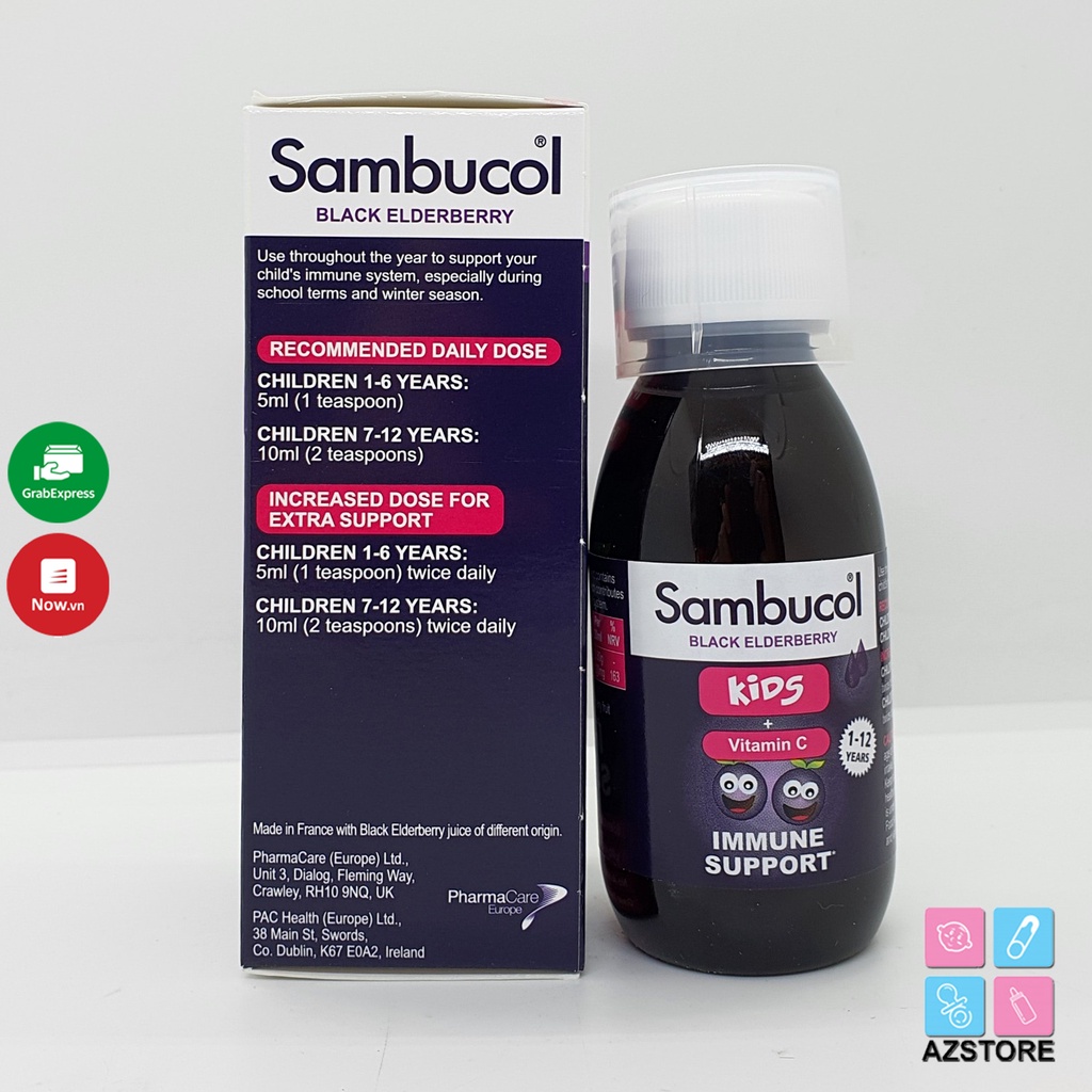 Siro tăng đề kháng Sambucol Black Elderberry Liquid : Anh