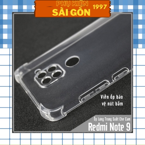 Ốp Lưng Xiaomi Redmi Note 9 Dẻo Trong Suốt Chống Sốc Có Gù Bảo Vệ 4 Gốc