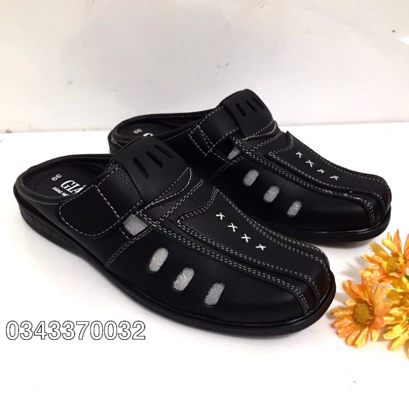 Dép sapo nam cao cấp..màu đen ..mẫu mới nhất hiện nay | BigBuy360 - bigbuy360.vn