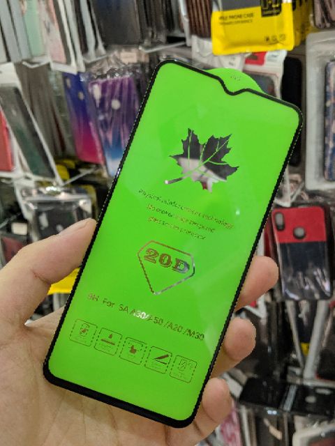 Kính cường lực 20D viền mỏng Samsung Galaxy A50 / A50s / A30 / A20 / M30 full màn ôm màn viền mỏng chất đẹp