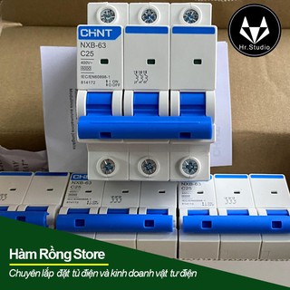 Aptomat chint 25A 3 pha loại cài NXB-63 C25 3P/380V MCCB